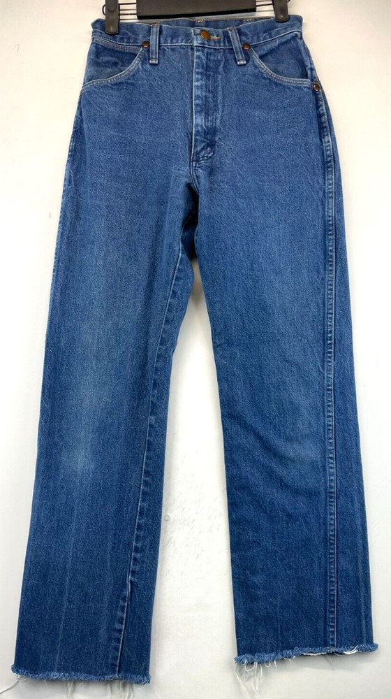 Wrangler Jeans - Juniors Size 5 - Blue - Raw Hem High Rise - 100% Cotton (2547)