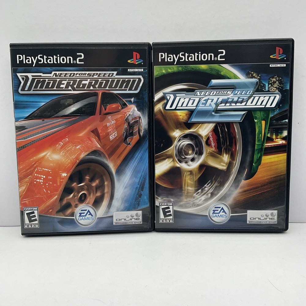Refurbished Lot Of Need for Speed: Underground 1 & 2 (PS2)Tested & Complete|CIBs