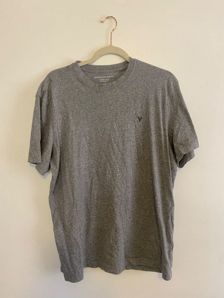 American Eagle Outfitters Super Soft Standard Fit T-Shirt Heather Gray Size L