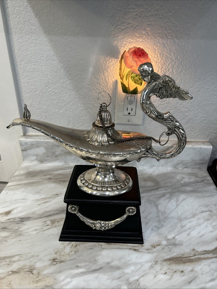 Cast Brass Aladdin Genie Lamp Sculpture