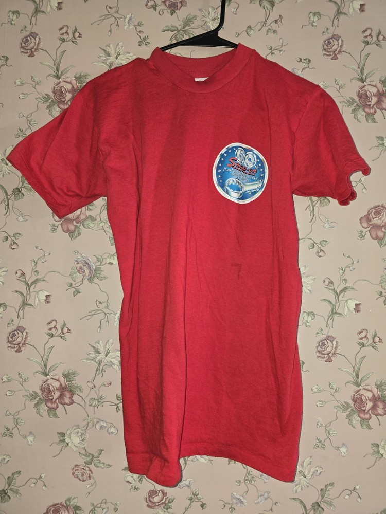 Vintage Snap On Tools 60th Anniversary 1980 Single Stich T-Shirt Beige Sz Medium
