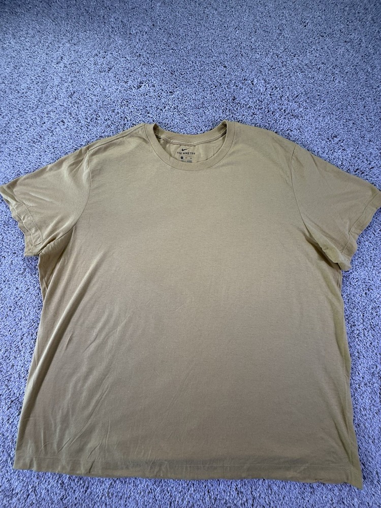 NWOT Nike Men’s 100% Cotton T Shirt Size 3XL Mustard Yellow Short Sleeve