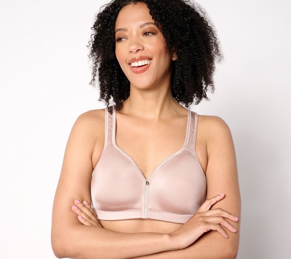 Breezies Women's Bra Sz 42D  Signature Shine Unlined Wirefree Brown A639541