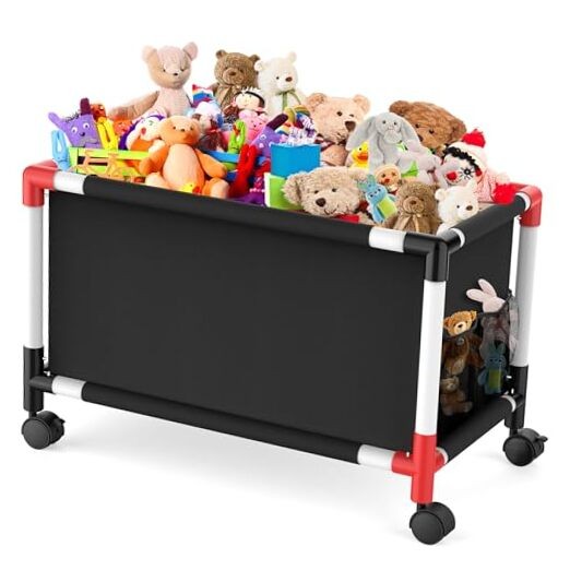 Extra Large 120L Kids Toy Storage Organizer with 360° Wheels & Durable Oxford Fabric