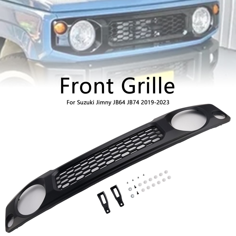 Black Honeycomb Front Bumper Grille Grill Fit Suzuki Jimny JB74 2019-2023
