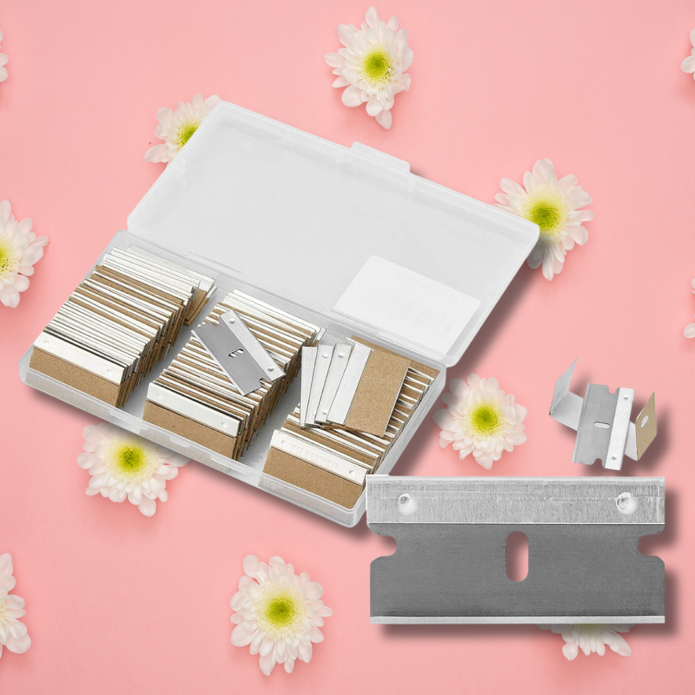100PCS Extra Sharp Single Edge Razor Blades for Scraping and Cutting
