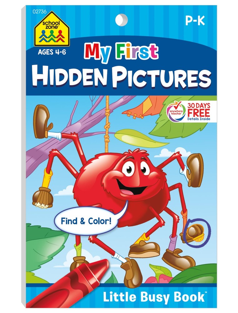 School Zone My First Hidden Pictures Workbook: 48 Pages,