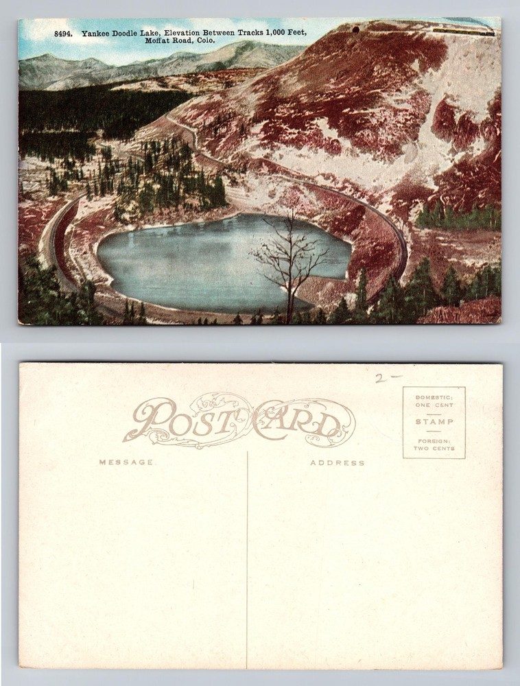 Moffat Road, CO-Colorado, Yankee Doodle Lake Mountain Railway Vintage Postcard