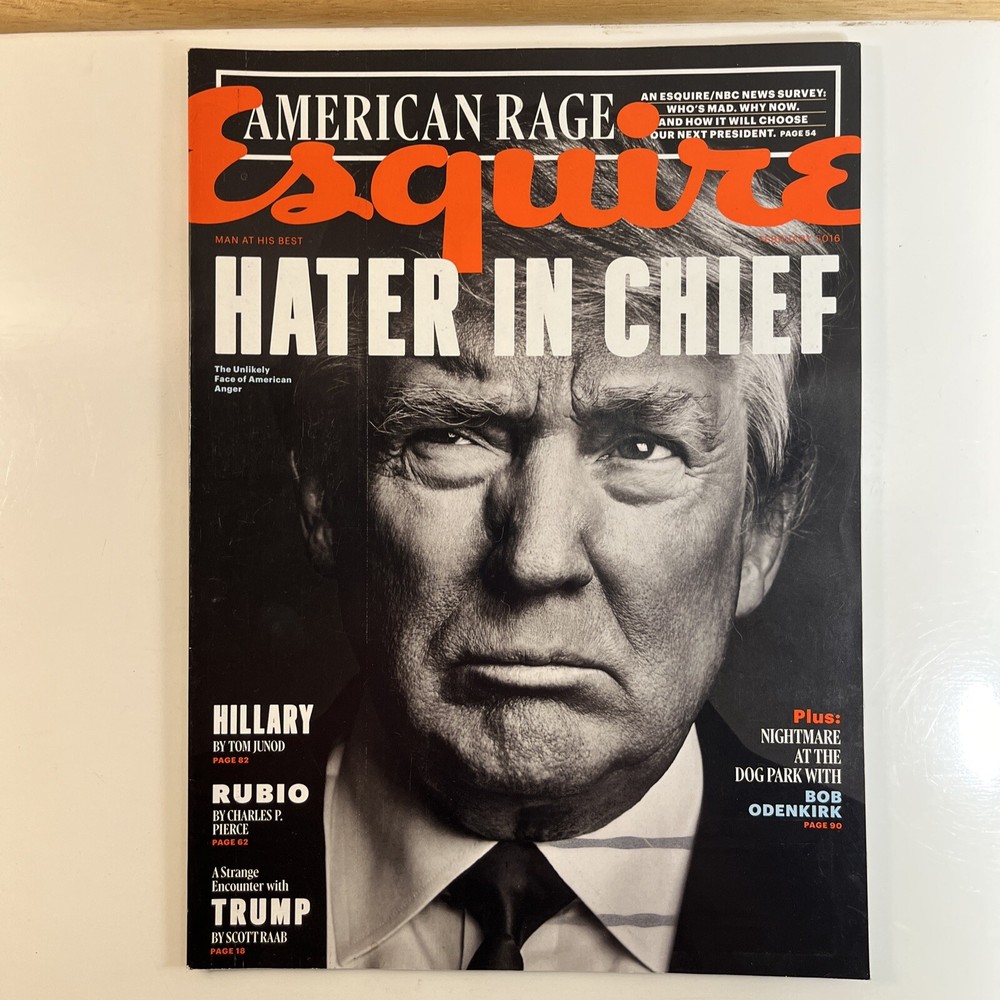 ESQUIRE Magazine Donald Trump Hater In Chief Cover February 2016