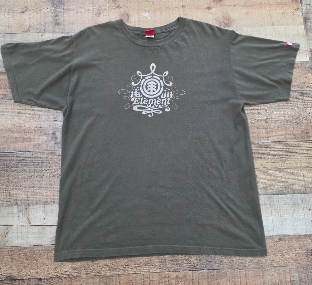 Vtg 90s Green Element Skateboard T Shirt Sz XL Great Condition No Flaws
