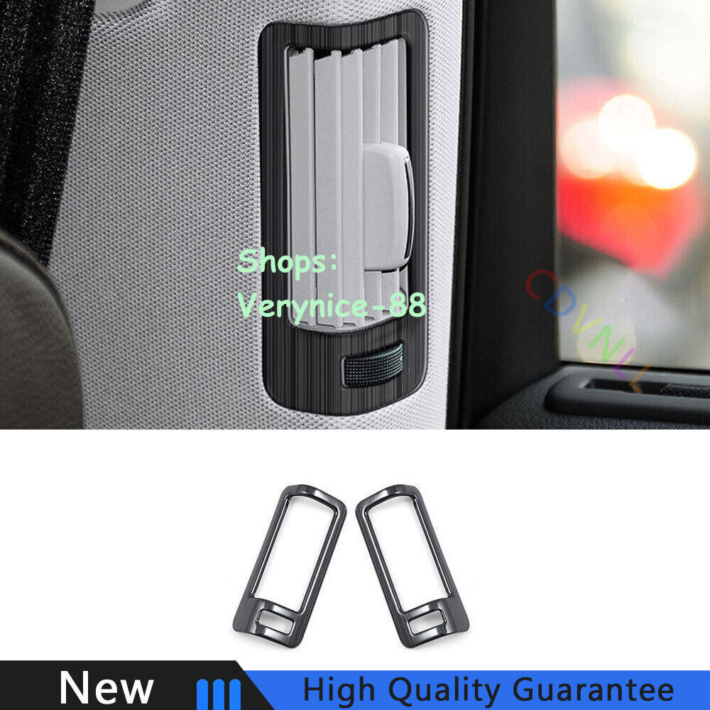 Fit For Audi Q7 2006-2015 Black Steel B Pillar Air Outlet Vent Cover Trim 2PCS