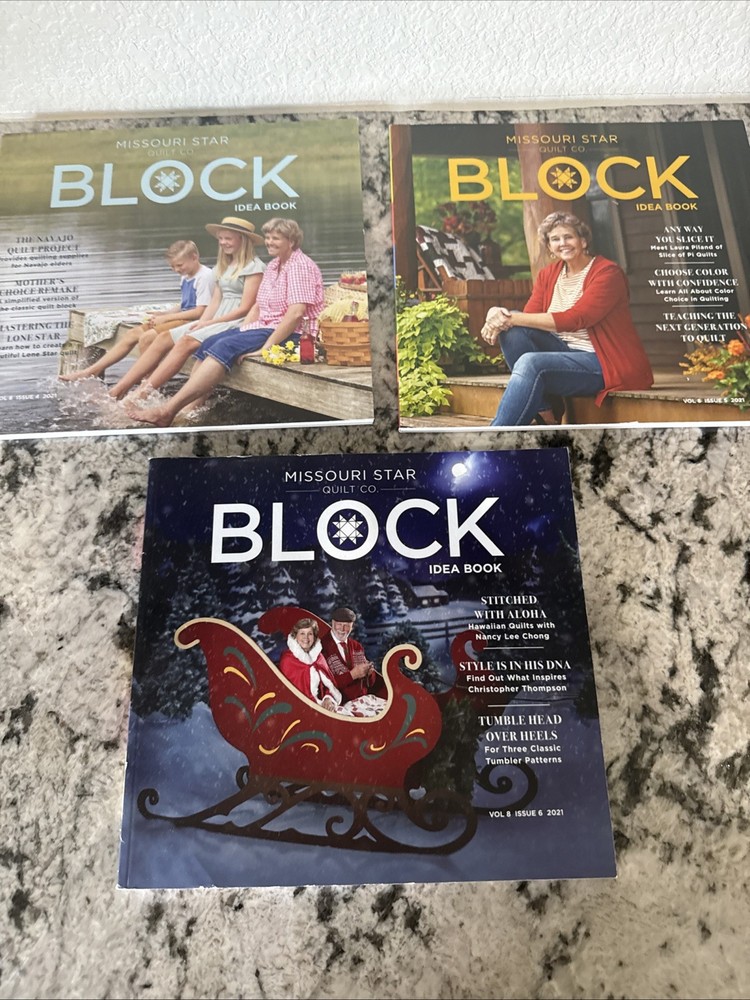 Lot 3: Missouri Star Quilt Co. BLOCK IDEA BOOK 2021 VOLUME 8 ISSUES 4,5 & 6