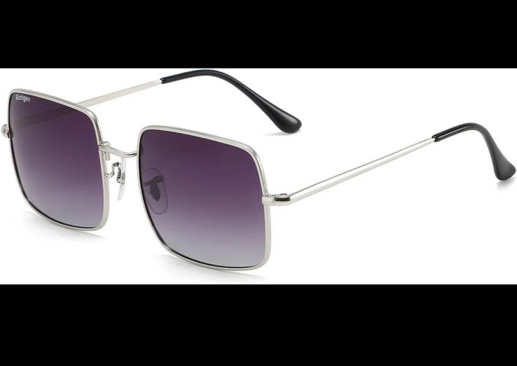 CONRAD RONTGEN Square Polarized Sunglasses for Women & Men Stylish Lightweight Metal Frame UV Protection Fashionable Design