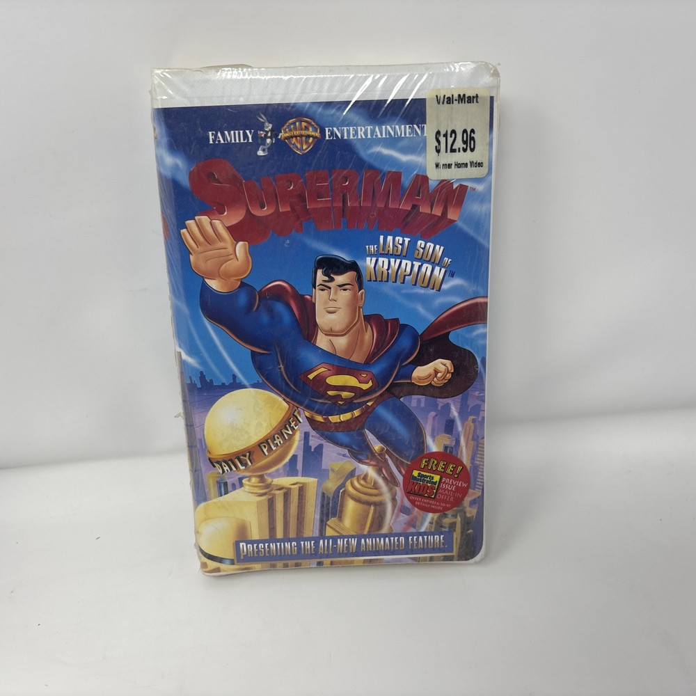 Superman The Movie (1978) VHS Clamshell 1994 SEALED Warner Home Video Watermark
