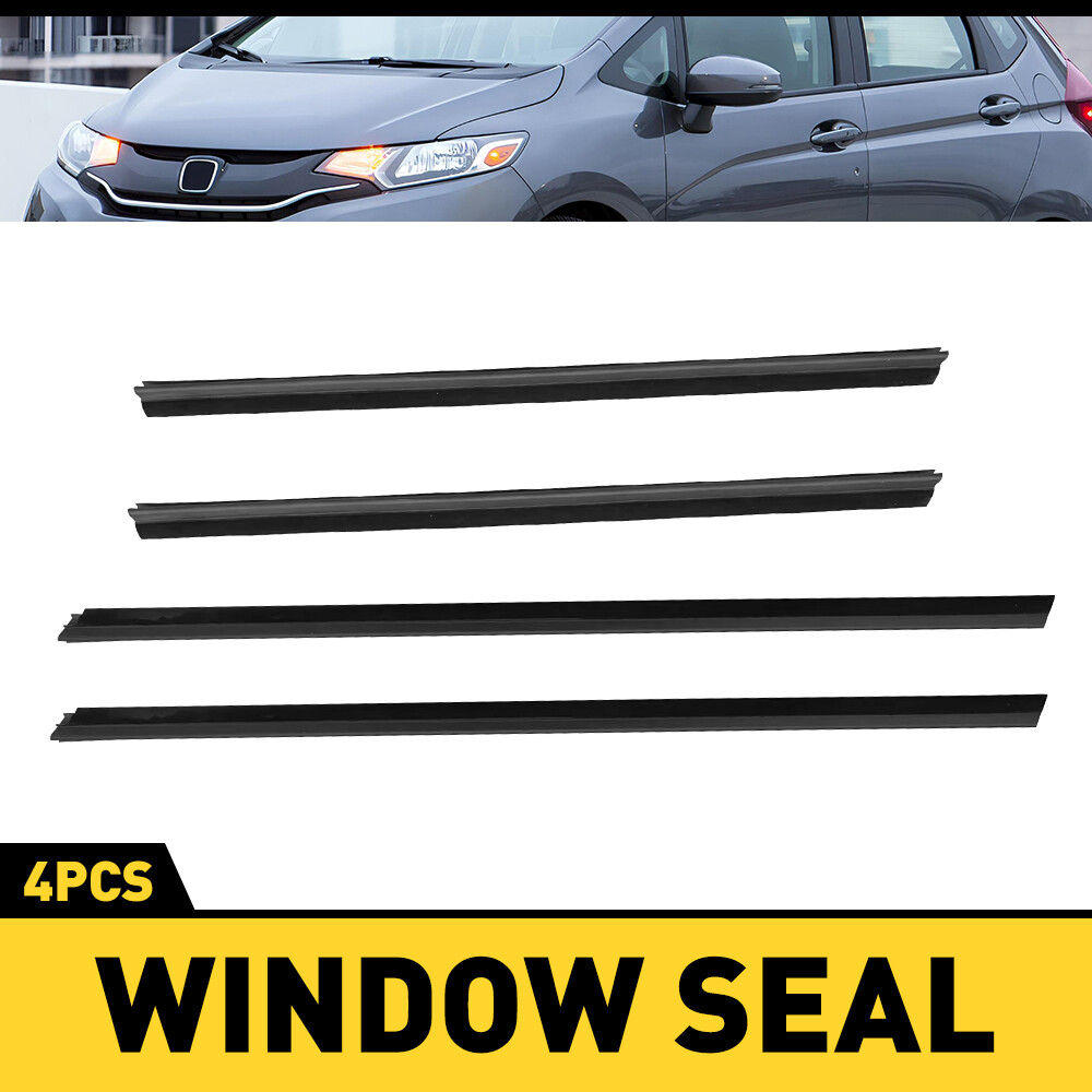 4x Weatherstrip Window Moulding Trim Seal Belt For Honda Fit Jazz 2008-2013 2009