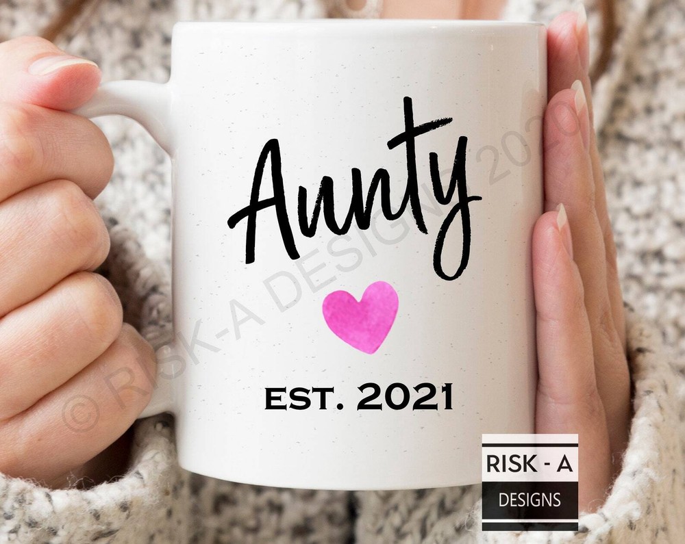 Aunty Gift Aunty Est 2021 Mug Womens Gift Aunty Present Mug For Auntie Aunt Gift