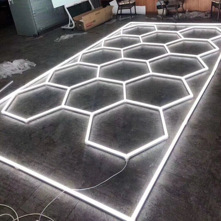 14 Hexagon LED Lighting Car Detail Garage Workshop Retail Light Honeycomb Hex