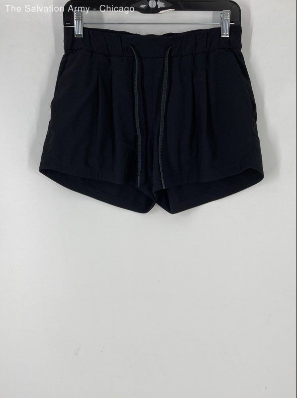 Lululemon Womens Black Drawstring Waist Pockets Athletic Shorts Size Small