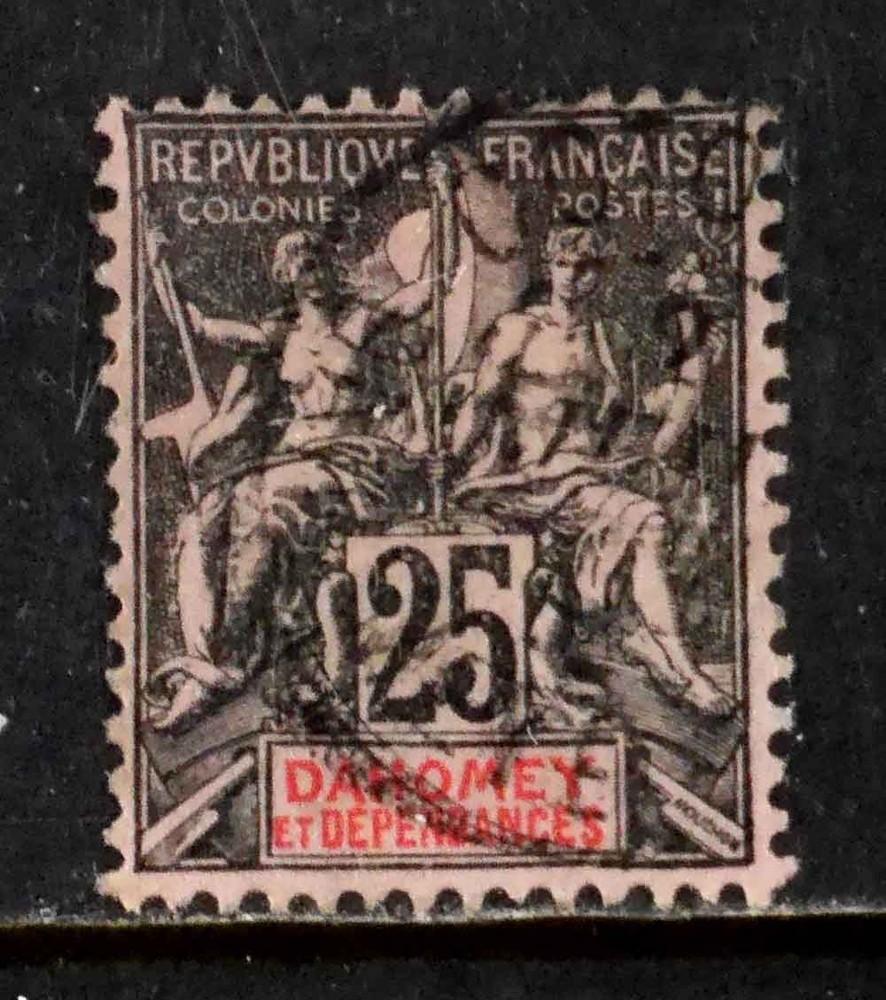 Dahomey, France: 1899 Classic Era Stamp Scott #8 Cv $24 Sound
