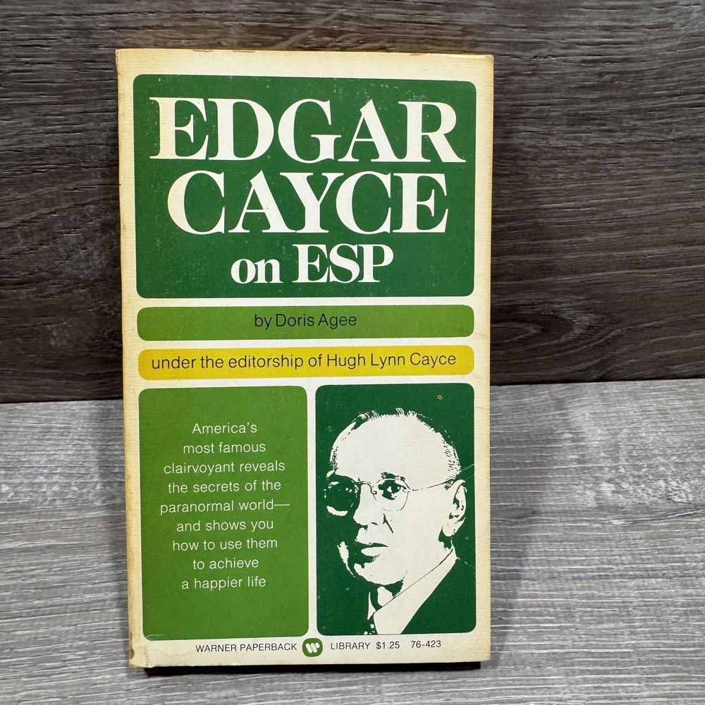 Vintage EDGAR CAYCE On ESP Doris Agee Warne 1969 Green PB USA Paranormal