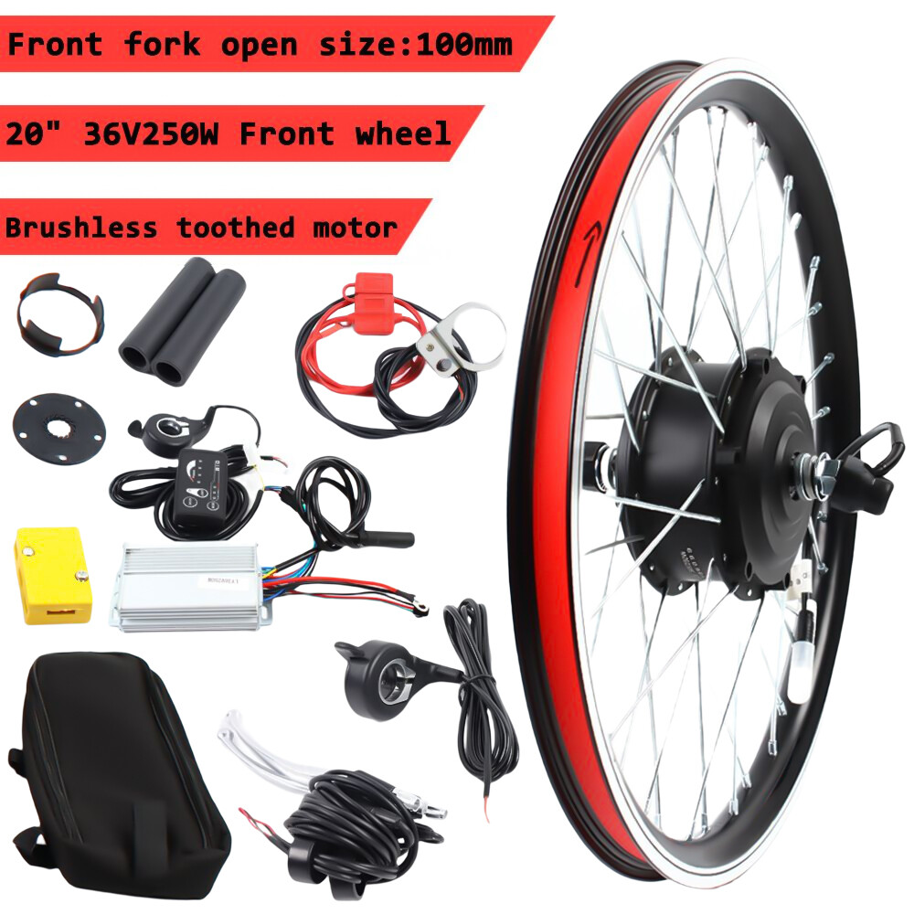 250W 36V 20 Inch Front Wheel E-Bike Conversion Kit Hub Motor