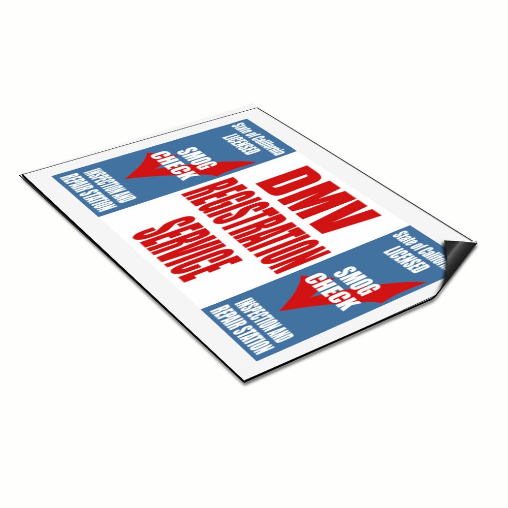 Car Magnet Set of 2 Dmv Registration Service Smog Check Inspection