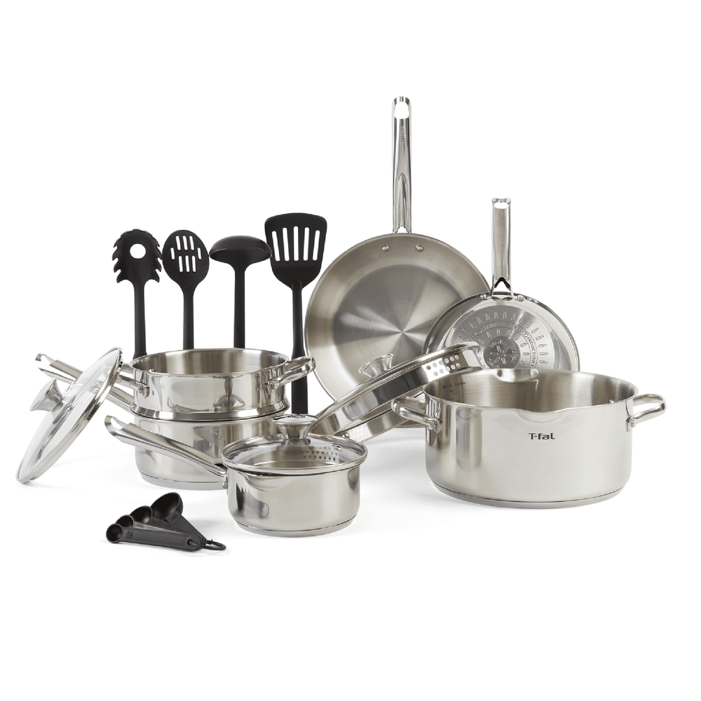 14-Piece Stainless Steel Cook & Strain Cookware Set  