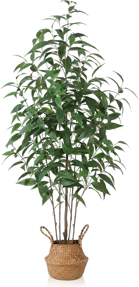 5Ft Artificial Eucalyptus Tree in Pot for Home Office Decor