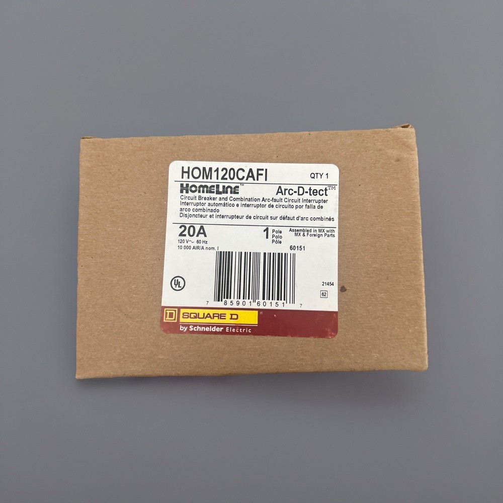 Square D HOM120CAFIC Homeline 20A Single Pole Combination AFCI Breaker CAFCI