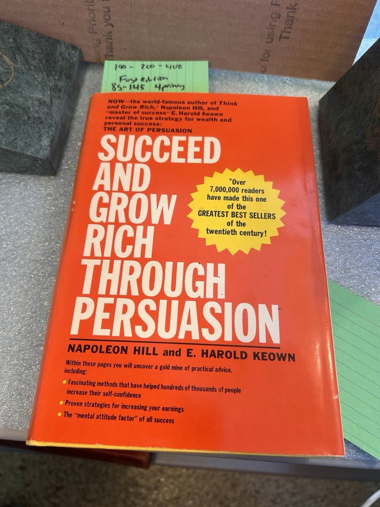 1970 Napoleon Hill Succeed and Grow Rich Through Persuasion 1st Edition HC DJ