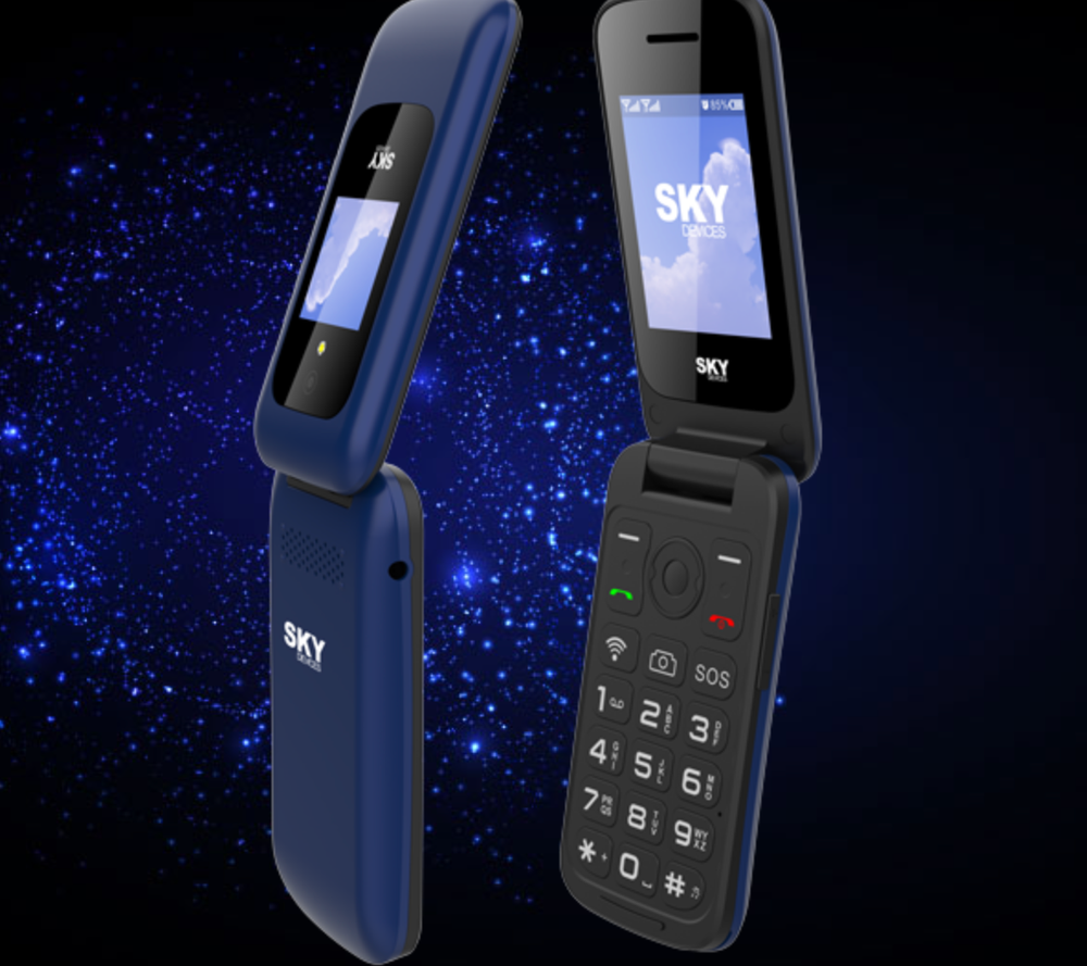 Sky F4G Flip Phone Perfect for Senior Citizens Unlocked NEW EASY TO USE