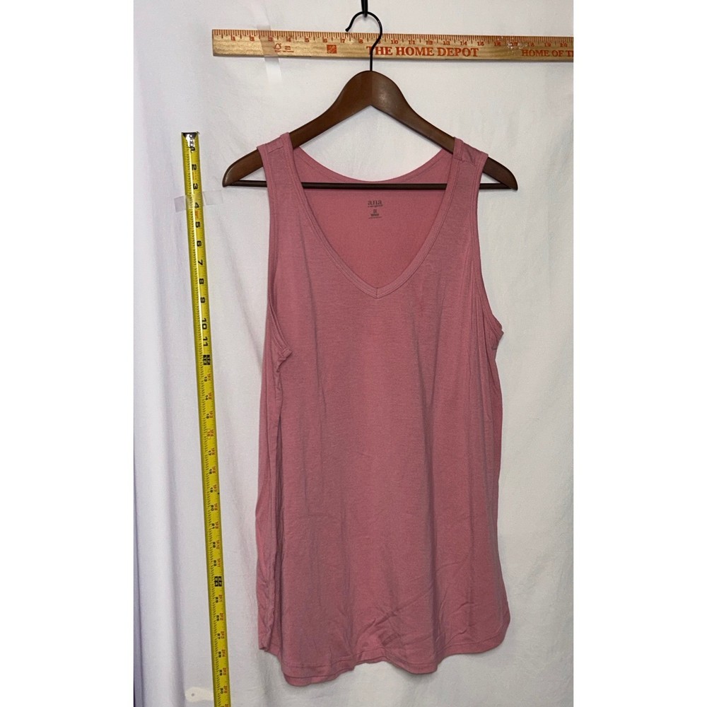 ANA by A New Day Pink V Neck Sleeveless Tank Top Women's Plus Size 0X