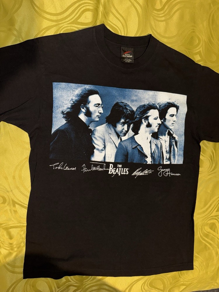 Vintage 90’s The Beatles Album Cover Autographed Retro Band Tee T-Shirt