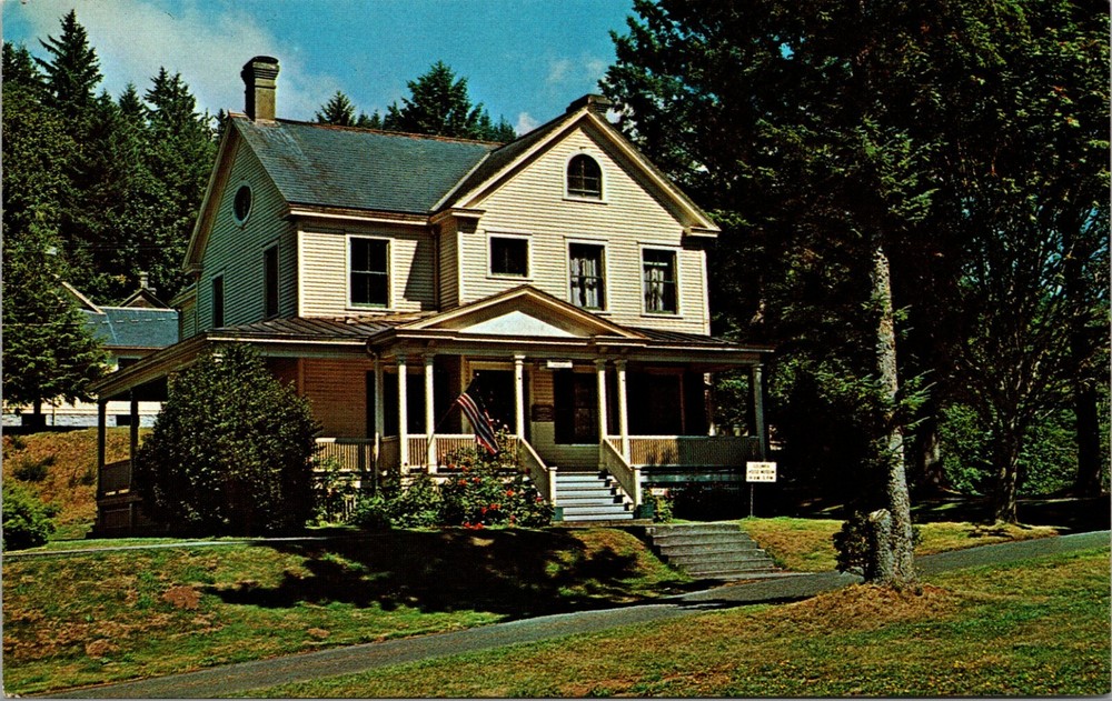 House Museum Fort Columbia Historical Park Chinook Washington Vintage Postcard