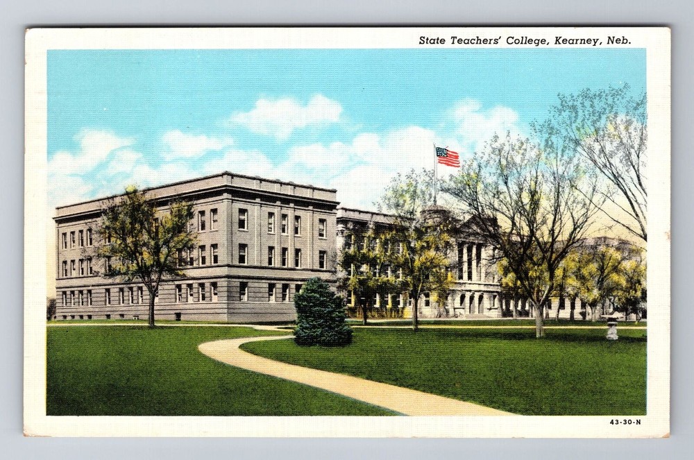 Kearney NE-Nebraska, State Teachers College, c1943 Antique Vintage Postcard