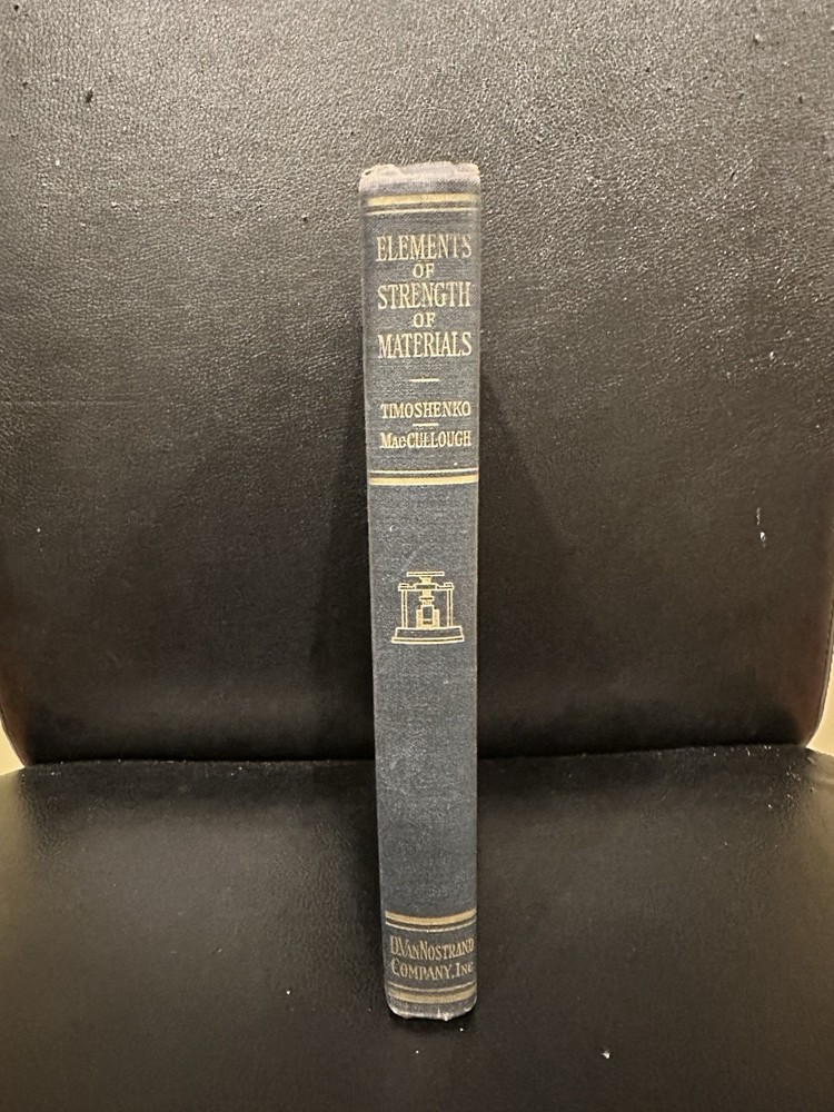 Elements of the Strength of Materials by Timoshenko 1949 Vintage Hardcover Book