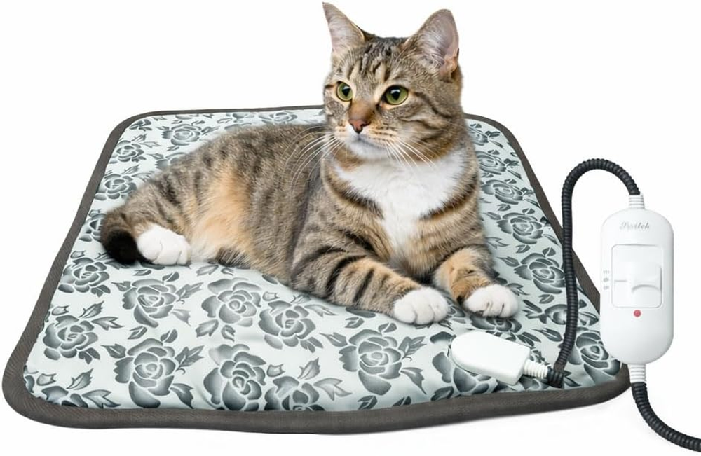 Pet Heating Pad for Dogs and Cats, 17.7X17.7 Inches, Heated Dog Bed & Heated Cat