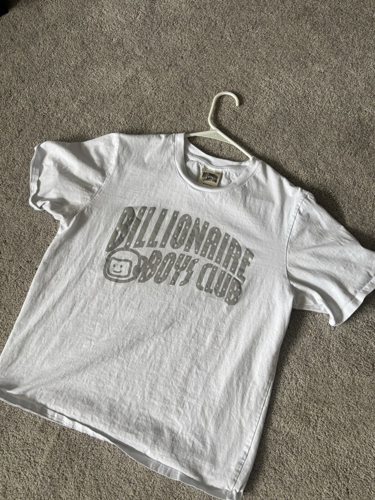 Billionaire Boys Club White Logo Astronaut Crew Neck Short Sleeve T-Shirt Size L