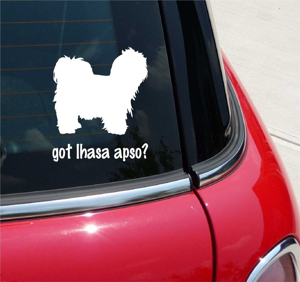 Lhasa Apso Dog Graphic Decal Sticker for Car or Wall Decor