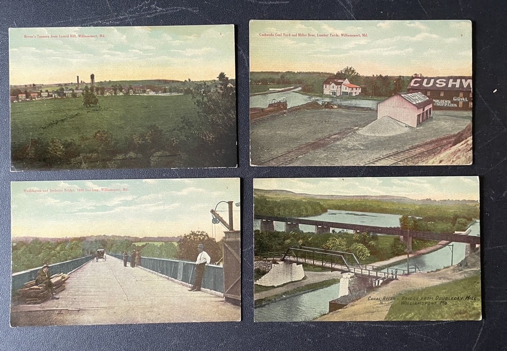 Williamsport Maryland Vintage Postcard Lot Tannery Coal Yard Bridge Rivet