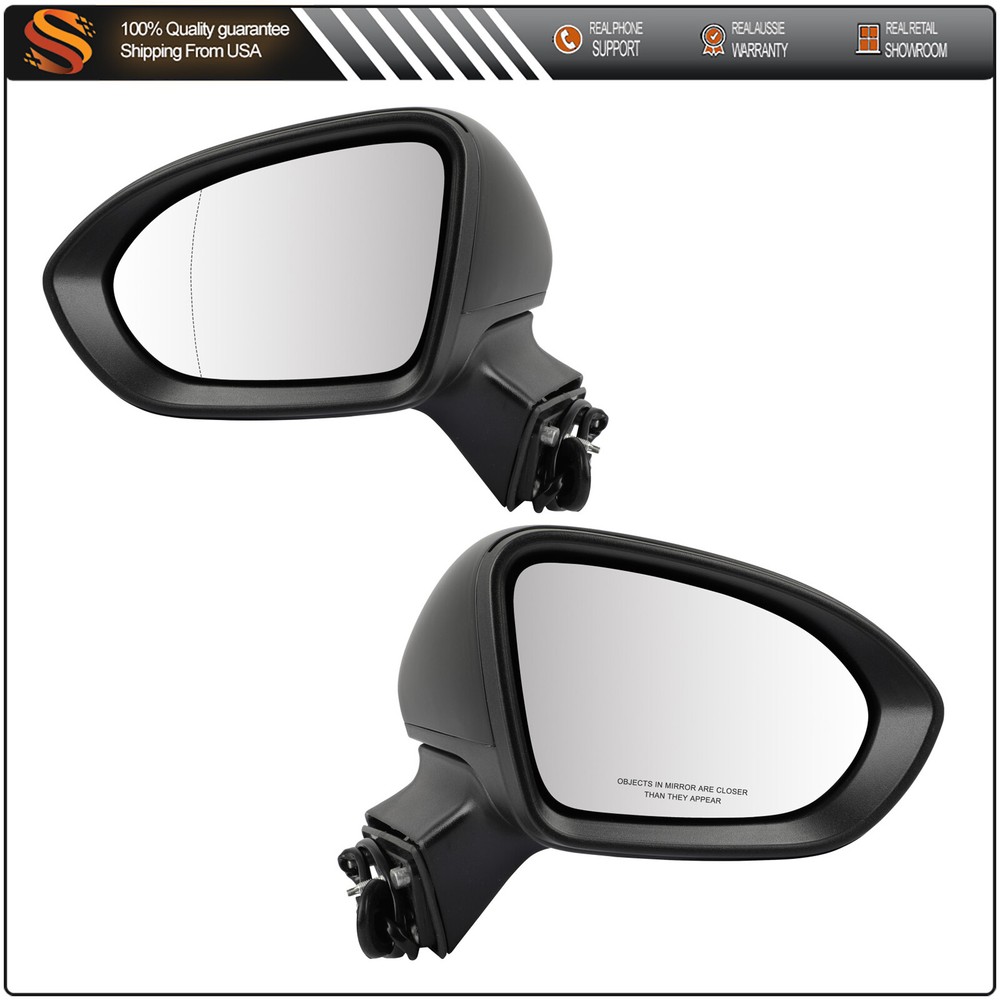 Heated Pair Mirrors L+R Side Signal Lamp PTM For 2016-2019 Chevrolet Cruze Sedan