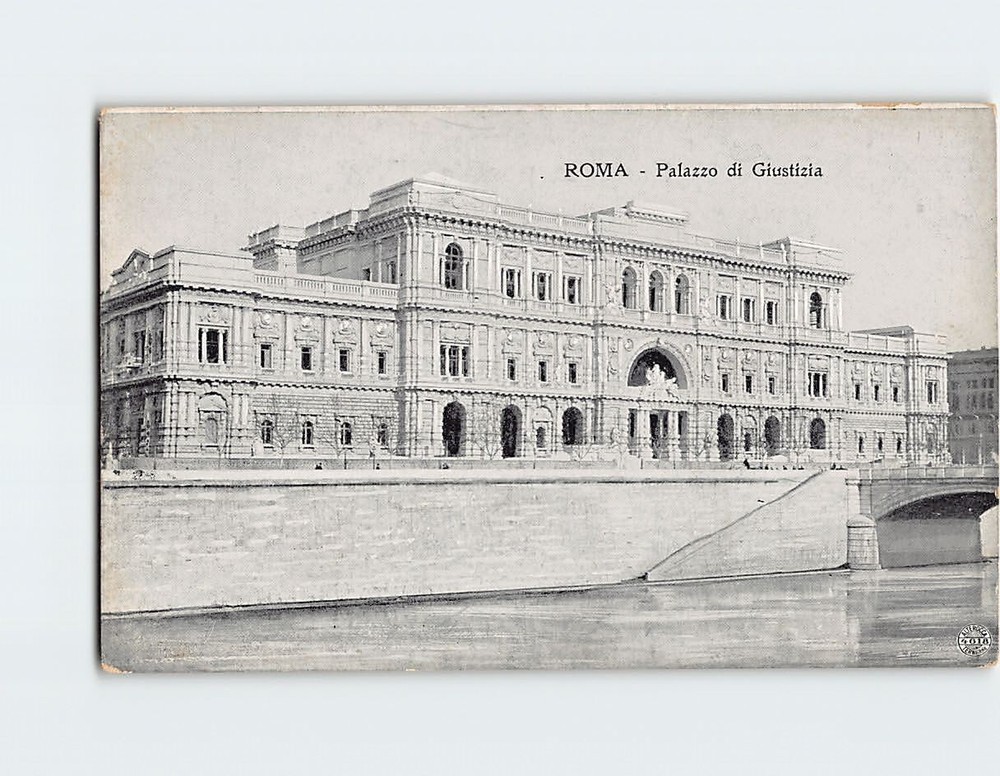 Postcard Fountains of the Palace of Justice Rome Italy