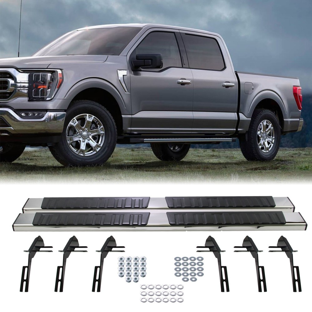 Side Step Running Boards for 2015-22 Ford F-150 F-250 F-350 Super Duty Crew Cab