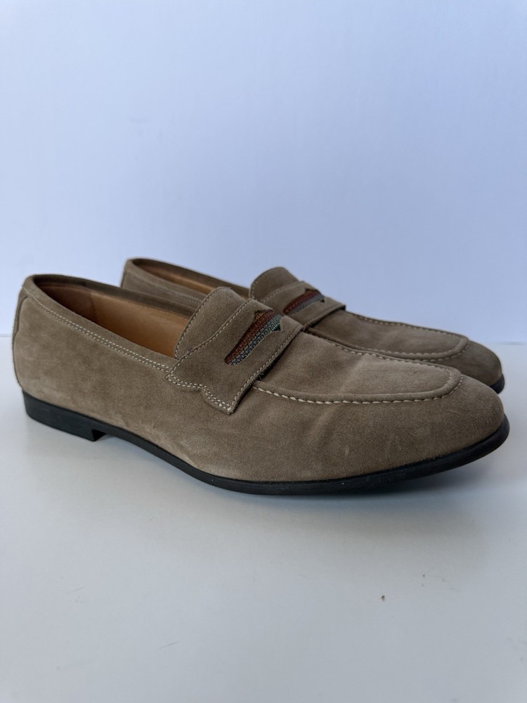 Robert Graham Brown Suede Sandhills Casual Penny Loafers Men’s 9 D