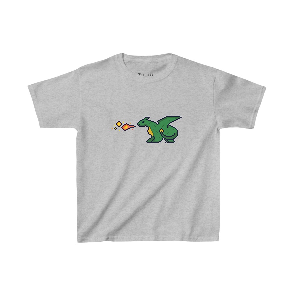 Digital Dragon Heavy Cotton Kids T-Shirt for Boys and Girls