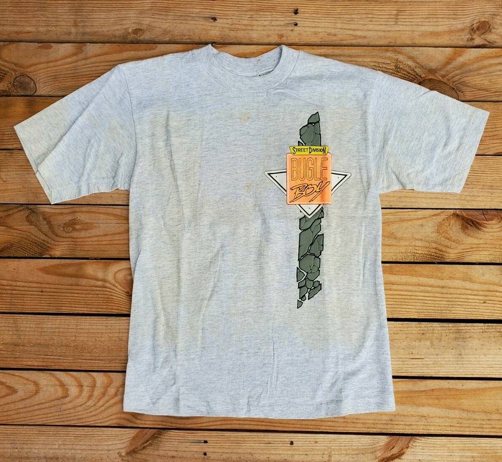 Vintage NWT boys BUGLE BOY Street Division Graphic T Medium BMX bike 80s