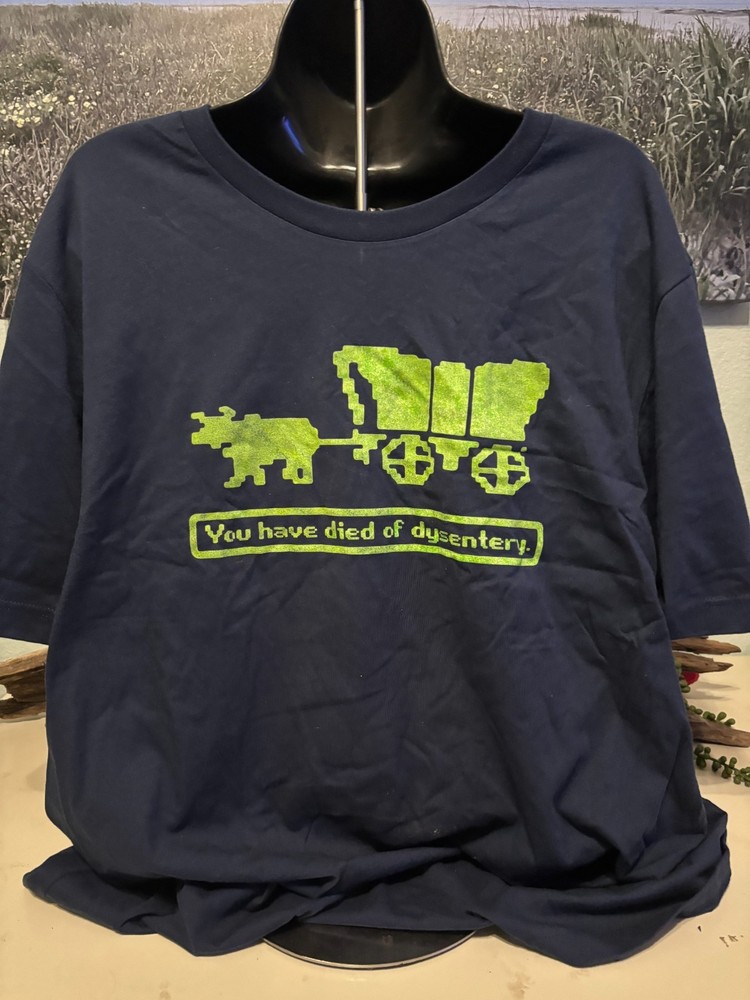 Funny Video Game Shirt - You Have Died of Dysentery - Oregon Trail