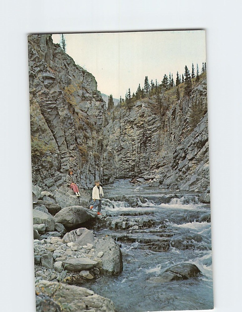 Postcard Tetsa Canyon Tetsa River Alaska Highway Canada