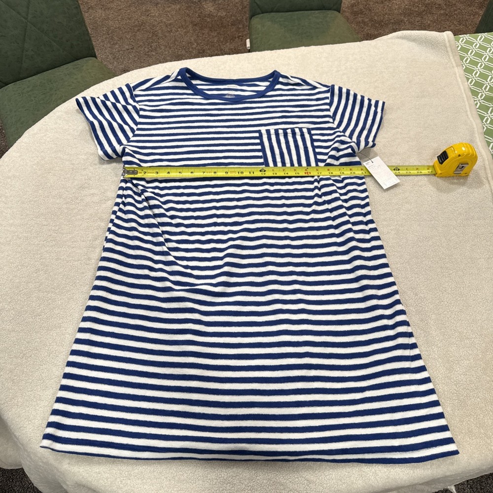 Sonoma Goods for Life Women's 1X Blue And White Stripe Mini Dress NWT