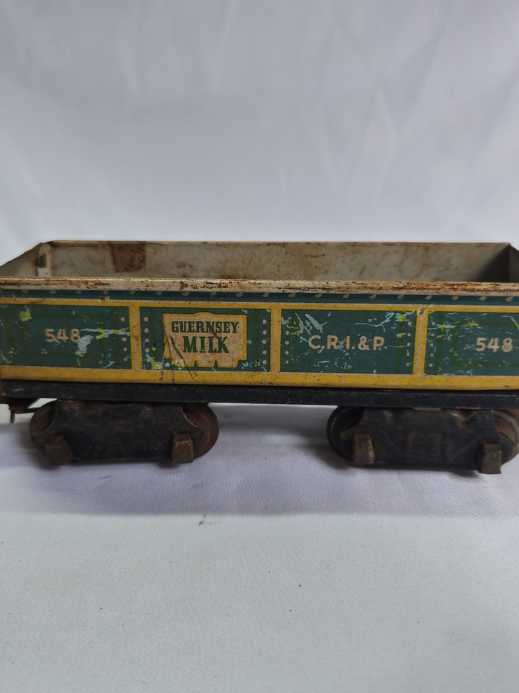 MARX No. 548 C.R.I.&P. Guernsey Milk GONDOLA ONE-WAY COUPLERS – 8 Wheel - O  O27